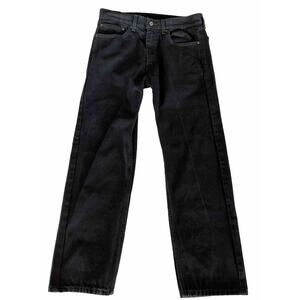 Levis 505 Jeans Men's 35x30 Black Denim Relaxed Tapered Leg 1990s 90s Cotton EUC